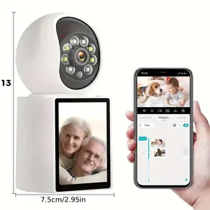 Video Call Security Camera home Indoor Camera with App One-Click Call Two-Way Video Camera, Ease of Installation, Motion Detection, PTZ Camera, Auto Tracking, 2K Night Vision indoor camera Plug-in Smart spotlight siren live view security camera