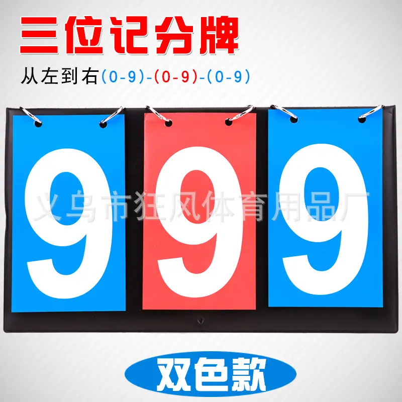 3 digit (2 blue+1 red) scoreboard