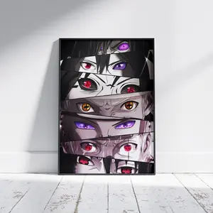 Sharigan Naruto Anime Poster, Manga Poster, Poster Print, Wall Art Decor, Gift for Her Him, No Frame, Free Shipping