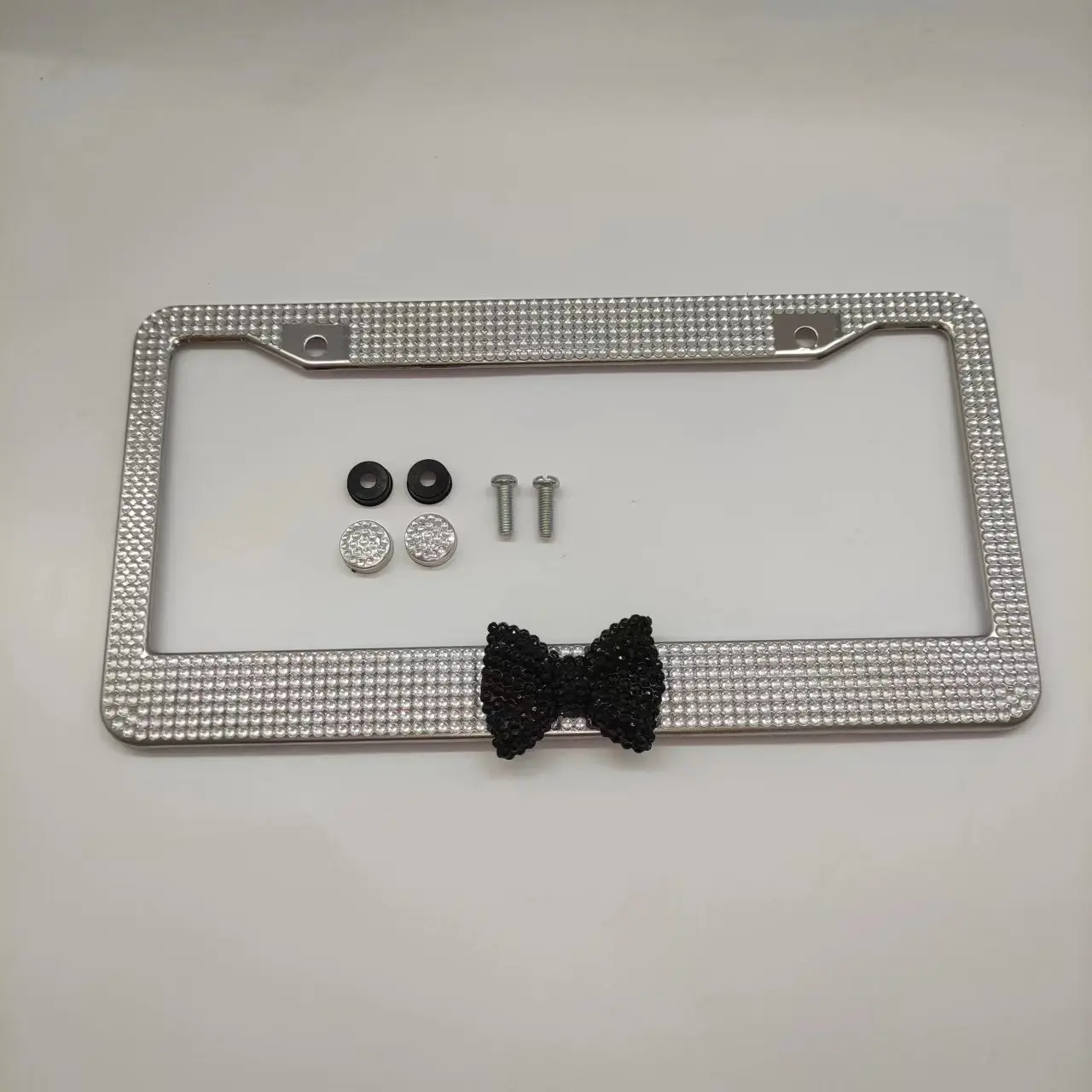 Round hole white + black bow.