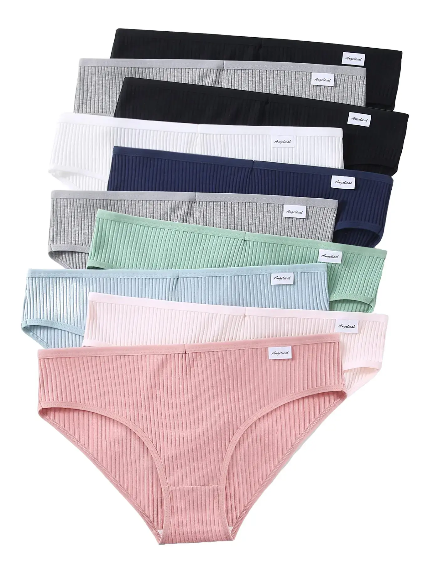 10-pack of cotton, comfortable, breathable girl’s underwear. It doesn’t pinch the hips and is suitable for daily wear, fashion comfy, vacations, and beach outings,,levao woman