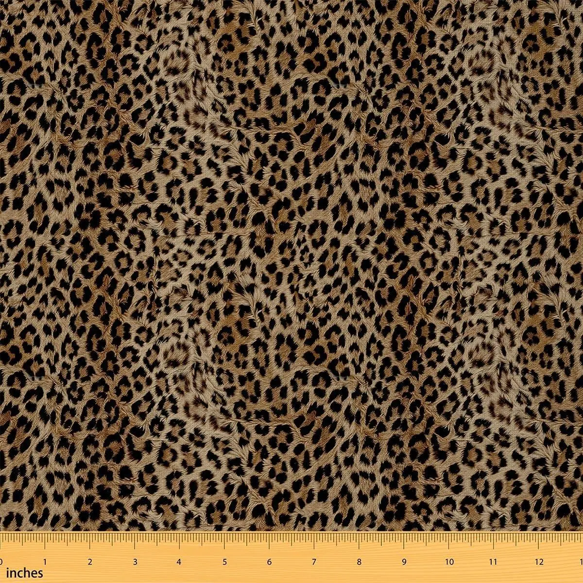 Leopard Fabric,Cheetah Print Upholstery Fabric Chairs Animal Safari Fabric Decor Soft Flannel