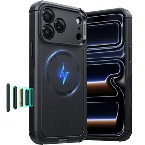 ESR for iPhone 17 Pro Max/iPhone 17 Pro/iPhone 17 Air/iPhone 17 Case with Camera Control, 23-Foot Military-Grade Shock and Drop Protection, Compatible with MagSafe Accessories, Magnetic Cyber Series