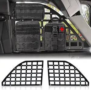 MAIKER Rear Window Molle Panel Modular Storage Panel System with 3 Storage Bag and 10 Fastening Tape for 2021 2022 Ford Bronco 4-Door(Not Fit Soft Top) coin organizer