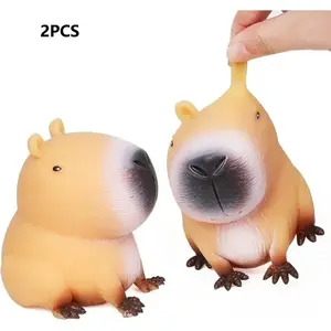 2PCS Super Soft Stress Relief Capybara Balls Set, Squishy Toy coconut oil squishy Sensory Stress Balls   Bundle Squishy Toy Large Size Stretchable Fidget Toys, Perfect Gift for Kids Parties, Office & Classroom Sensory Toys Squishy Stretchable