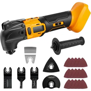 Oscillating Multi-Tool Kit Compatible With DEWALT 20V Battery,Cordless Oscillating Tools With Brushless Motor,6 Speed,22PCS Accessories,4° Oscillation Angle for Cutting/Grinding/Sanding(Tool Only)