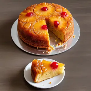 Andy Anand Gluten-Free Pineapple Upside-Down Cake, 9-Inch, 2.4 lb – Caramelized Pineapple, All-Natural, No Preservatives, Birthday Gift Box