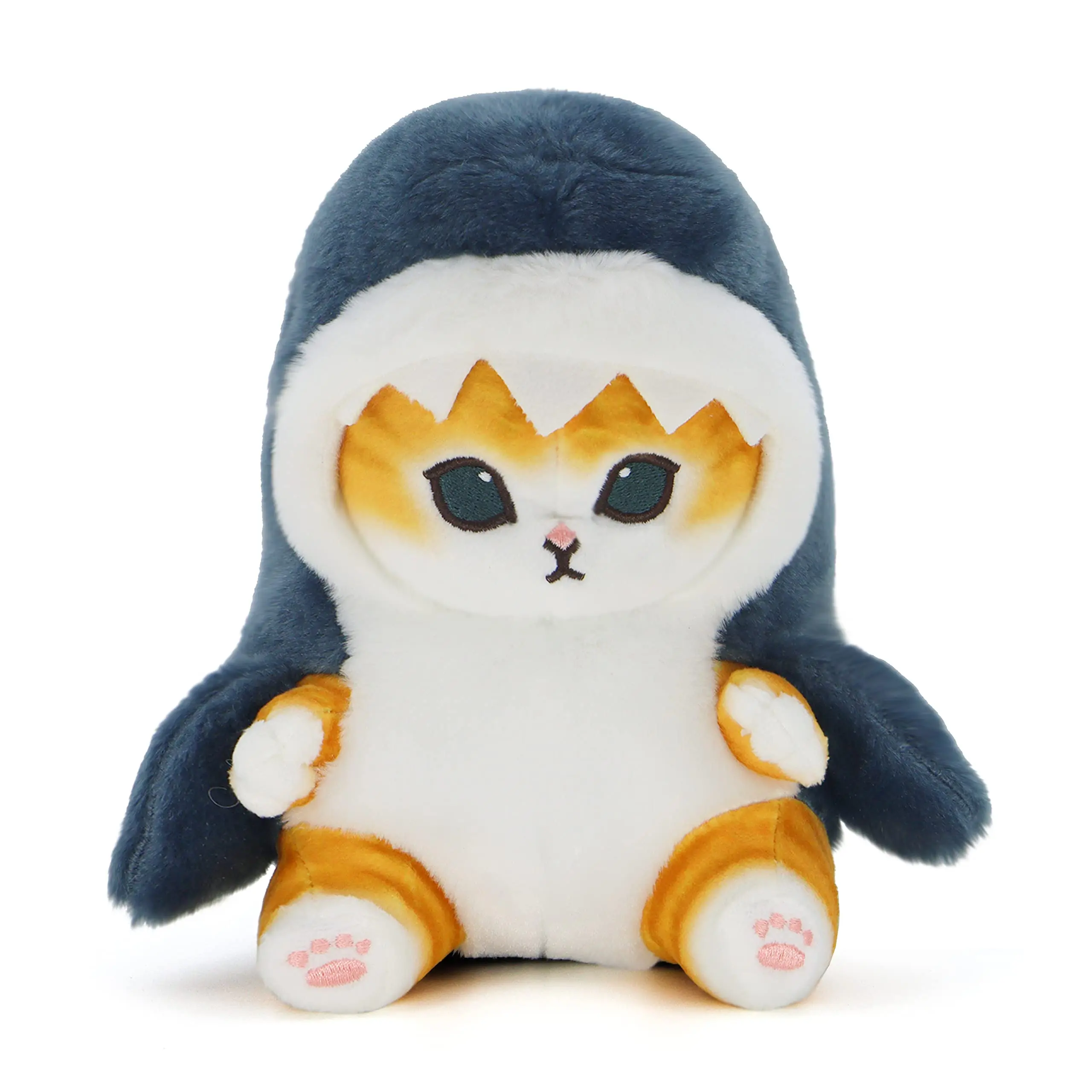 Kawaii Shark Cat Plush Toy Stuffed Animal Doll, Soft Pillow for Boys & Girls (Shark cat, 20cm/7.8in)