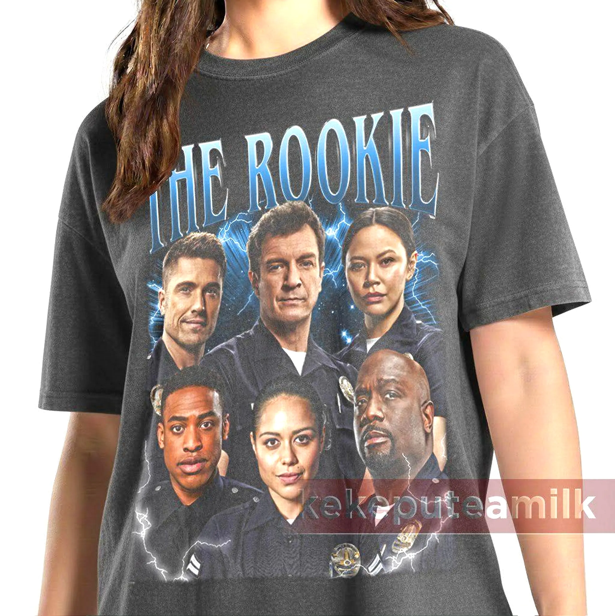 Women's The Rookie TV Show Graphic Print T-Shirt - Soft Cotton Short Sleeve Crew Neck Everyday Style LAPD Streetwear Fan Merch Casual Top, Fabric
