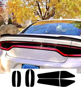 Fits Dodge Charger 2015-2026 Tail Light Tint, Dark Smoke, Taillight Vinyl Tint Film for Dodge Charger 2015 2016 2017 2018 2019 2020 2021 2022 2023 2024 2025 2026 (Tail Lights + Sidemarkers)