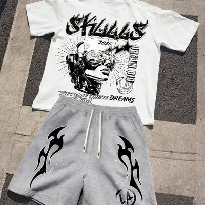 2 Piece Set Men Graphics - TikTok Shop