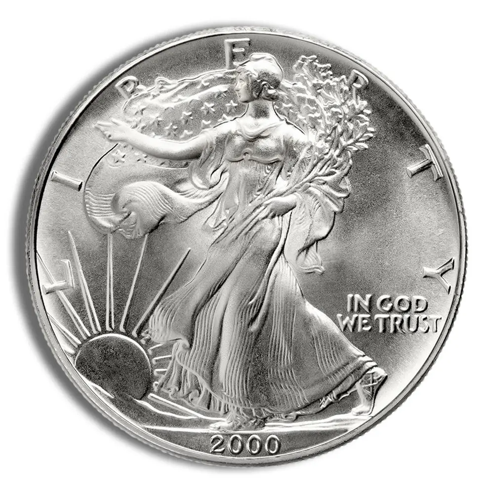 2000 U.S. Mint Silver American Eagle Bullion Coin - BU, Collector Item with Eagle Motif