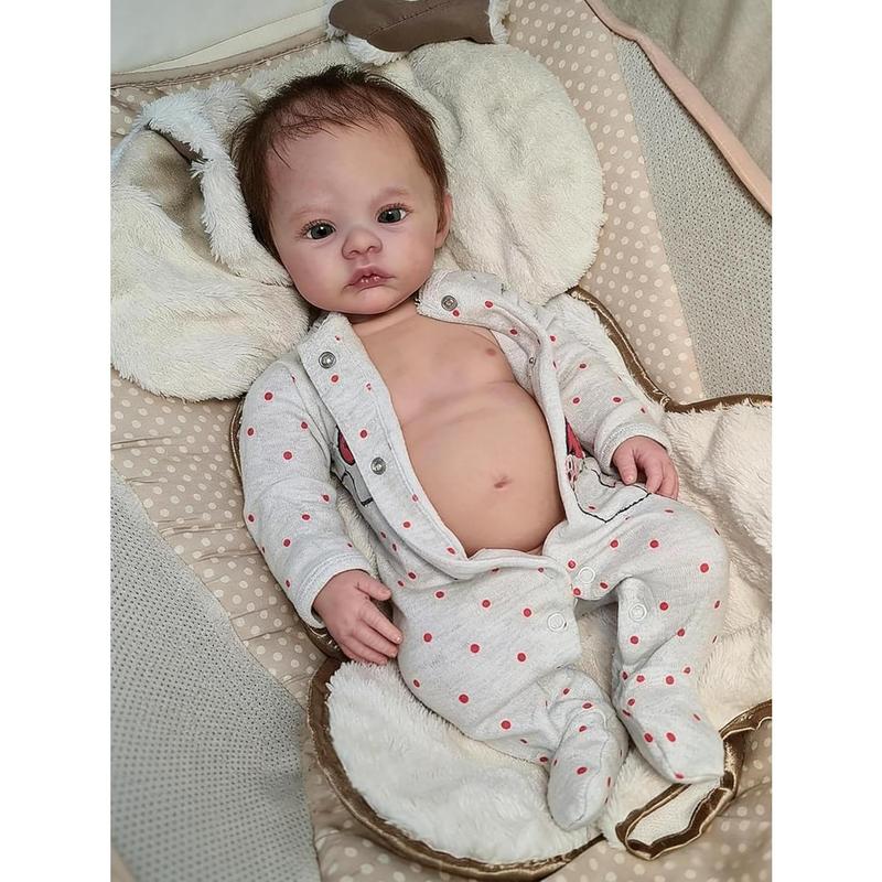 Full Silicone Baby Dolls Full Body Girl 18 Inch Realistic Reborn Baby Dolls Silicone Full Body That Look Real Life Reborn Toddler Dolls for Kids 3