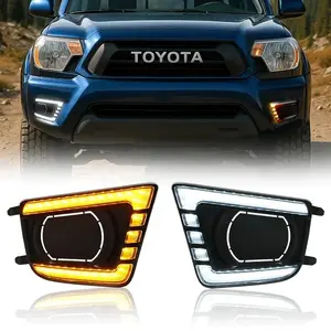 [LED FACTORY MART]LED Fog Lights for 2012–2015 Toyota Tacoma – DRL + Sequential Turn Signal, IP68 Waterproof, 50W Bright Upgrade