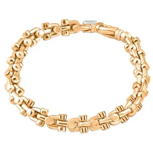 Men's U-Shape 14k Gold (57gram) or Platinum (93gram) 8mm Link Bracelet 9"
