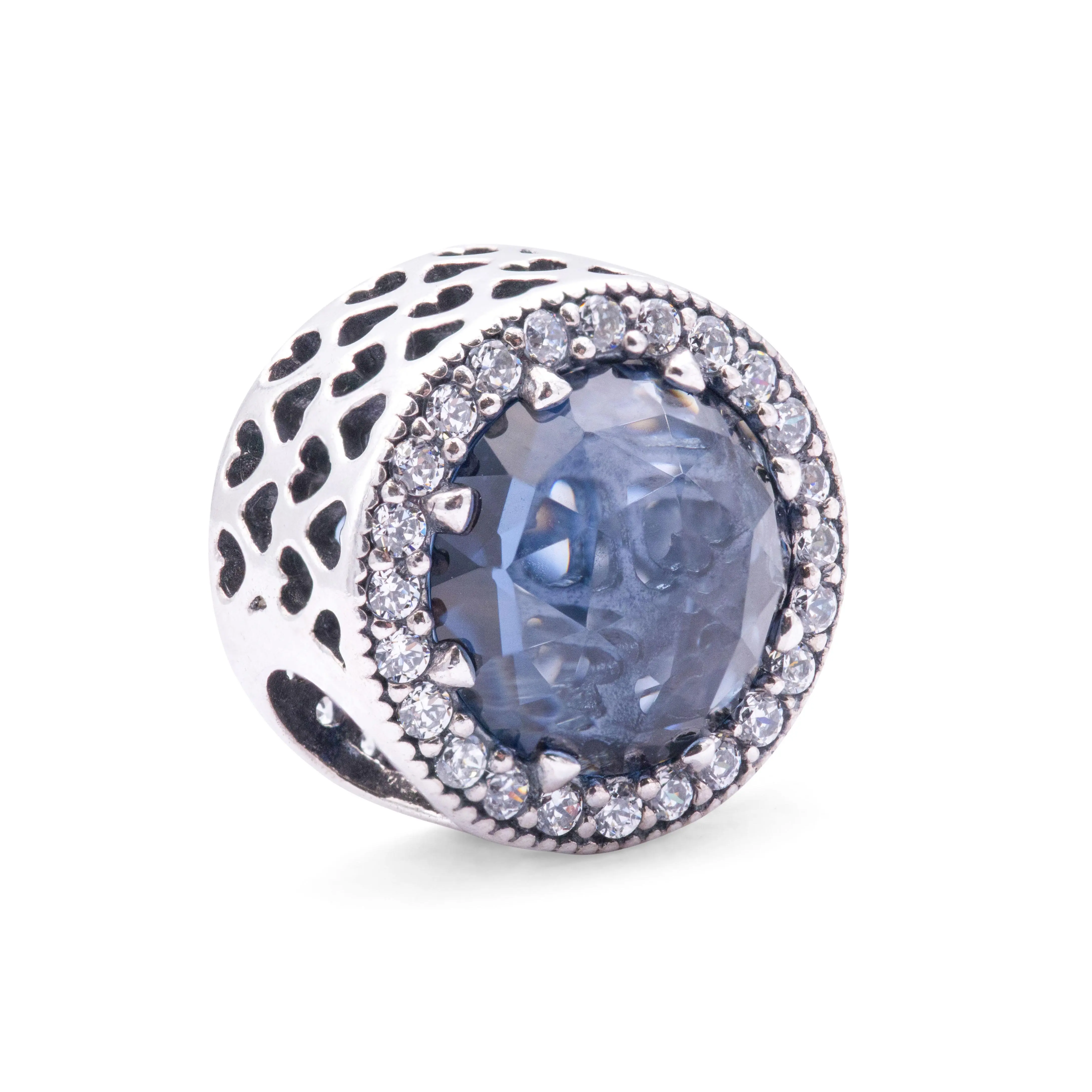Pandora Midnight Blue Radiant Hearts Charm - 791725NMB
