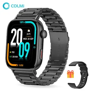 COLMi C8 Max 1.93'' Touch Screen Smart Watch Digital Fitness Watch with Call Function 100 Sports Modes Waterproof Wearable Custom Wristwatch Sliver