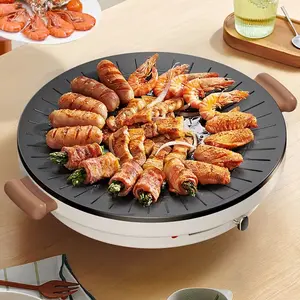 TANLOOK Smokeless Non-Stick Electric Griddle, Compact Indoor Grill & Frying Pan for Pancakes, Burgers, Steaks - Aluminum, 120V, Plug Powered