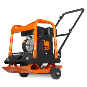 WEN 56012 Plate Compactor, 7HP, 212cc, with Wheel Kit and 4496-Pound Compaction Force