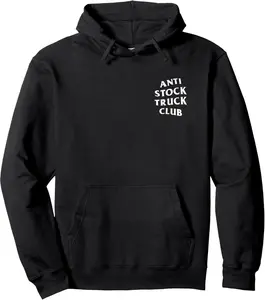 Anti Stock Car Club (Front and Back Print) White Logo Pullover Hoodie