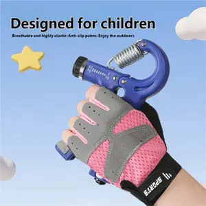 Mountain Bike Half-Finger Gloves, Dura Comfort Riding Gloves, Plain Surface, Unlined, 88.2+ G/m², Bicycle Accessories