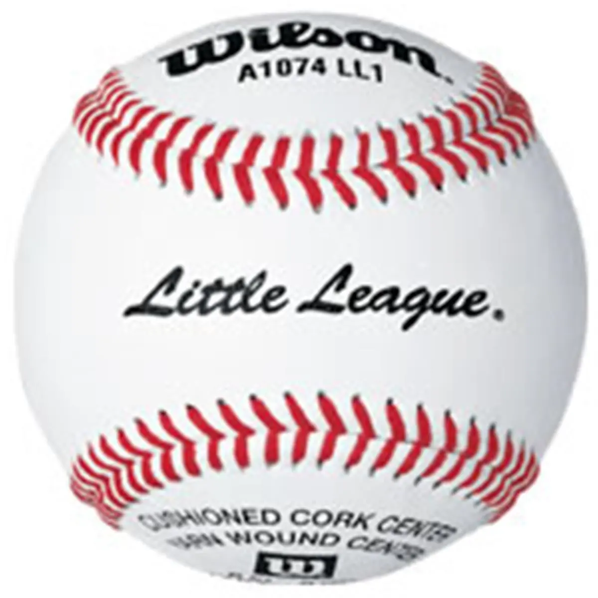 Wilson A1074BSST Little League Baseball-Softball Balls, Leather Cover, Cushion Cork Center, Super Seam Technology, Durable Build, Baseballs, Gray Wool Windings