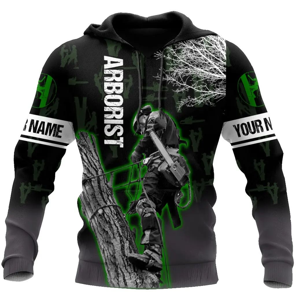 Proud Arborist 3D All Over Print Hoodie – Tree Worker Graphic Pullover, Gift for Arborists & Nature Lovers