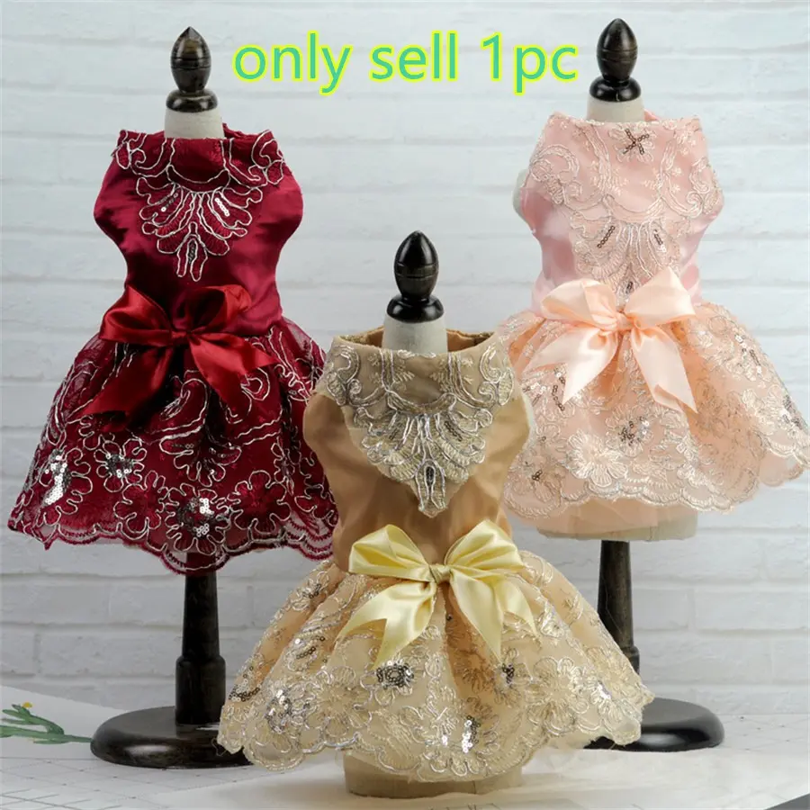 Luxurious Look Pet Dog & Cat Wedding Party  - Satin Puffy Skirt, Polyester Fiber Fabric, Bow Detail, Husky  , Ruffle Tutu, Halloween Costume, Events Use Small  Cat Red  hair Floral Princess Set Girl Dress Cute Cartoon Sparkly Furry Dog Christmas Dress