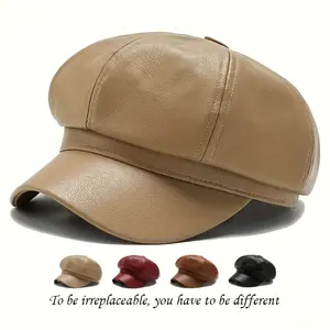 Chic Black Newsboy Cap for Women - Breathable Octagonal Beret Hat, Perfect for Spring & Fall, Stylish Winter Accessory, Autumn Trend Accessory |     Newsboy Style Hat |     Craftsmanshi