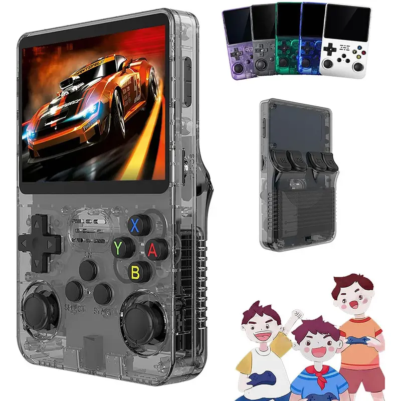 WUDS Handheld Game Console r36s, 3000mAh Battery, 32GB & 64GB TF Card, 3.5" IPS Screen, 8 Hours Standby, Classic Games, Gifts for Adults & Kids