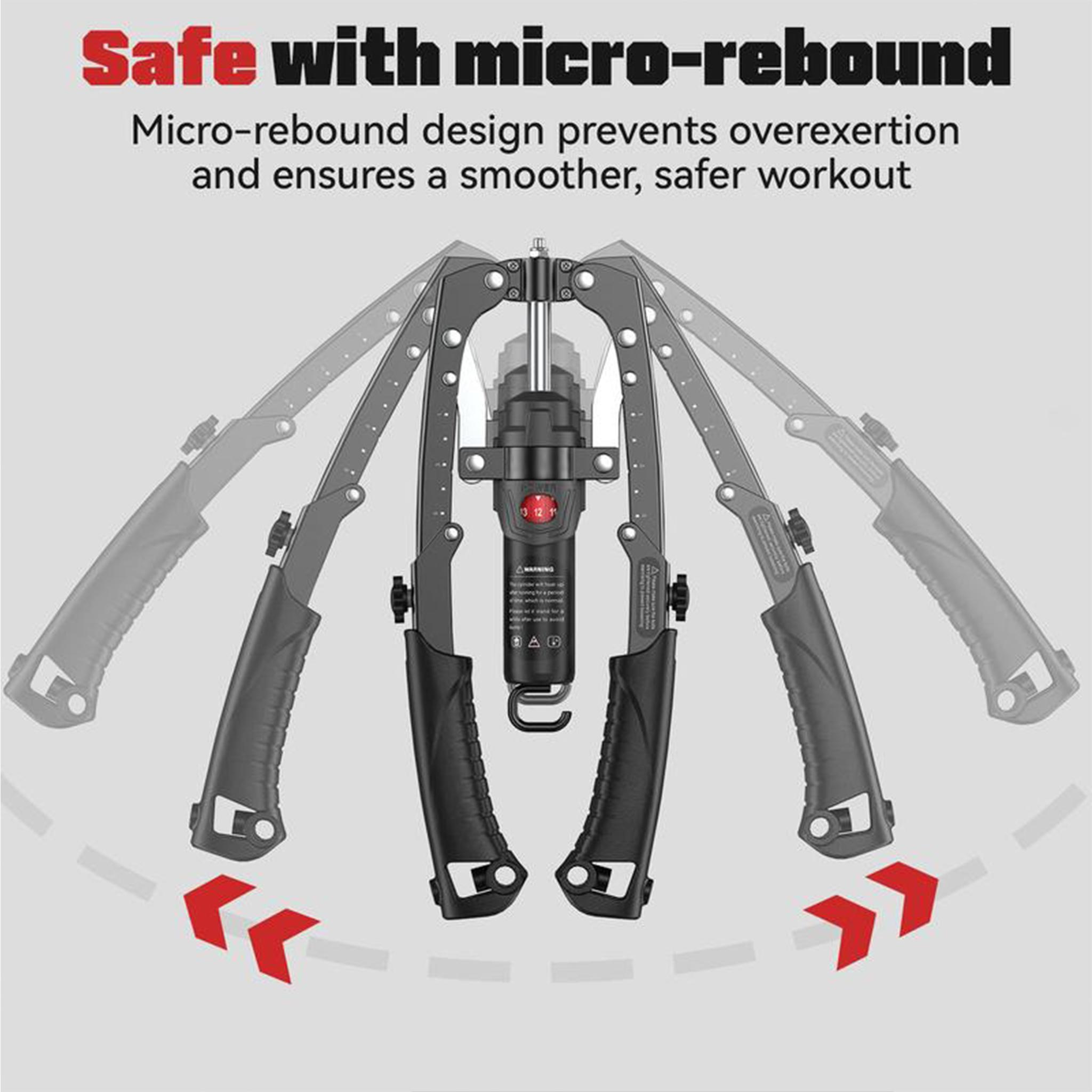 Chest & Arm Twister with Flex Core Trainer - 15-Level Hydraulic Power Chest Press Machine (22-440lb) for Upper Body, Portable Resistance Home Fitness Equipment Outdoorfun