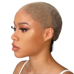 2 pieces Light Brown Stocking Wig Caps Stretchy Nylon Wig Caps for Women