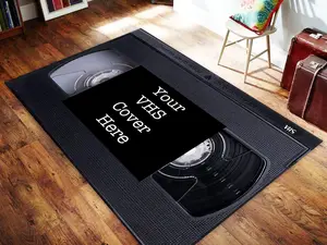 Your VHS Rug, Pick Horror Rug, VHS Area Rugs, 80s 90s Movie Rug, Tape Rugs, Your Movie Rug, Washable Rug