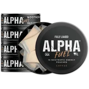 Fully Loaded Alpha Fuel Nootropic Pouches (Coffee Fuel) - Nootropic Energy Pouches with Caffeine, Alpha GPC, Tyrosine, Taurine, Guarana and More