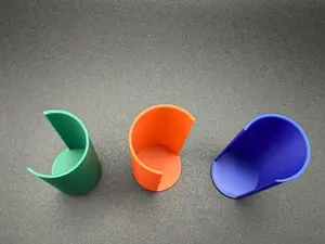 3D Printed by Me Colorful Set 3-Tube Quarter-Fit Coin Holder, Home Organizer Coin Storage Tube for Quarters