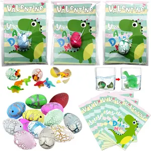 Valentine's Day Gift for Kids, 30 Valentine's Day Cards with Dinosaur Egg Hatching Patterns, Fun Dinosaur Egg Valentine's Day Exchange Cards, Suitable for Girls Boys Class School Classroom Party Gifts