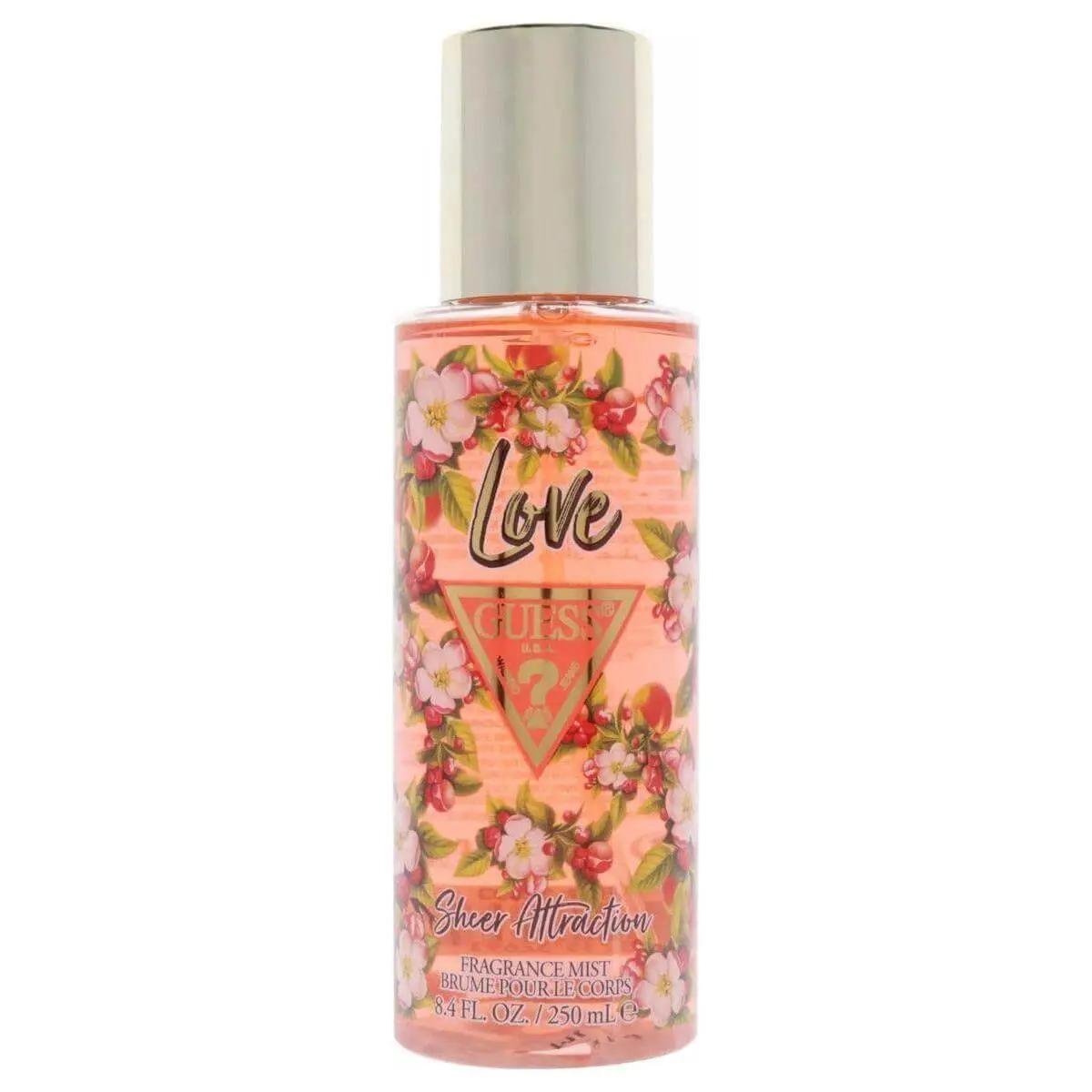GUESS Love Sheer Attraction Floral Fruity Fragrance Mist - Women's Fragrance, Floral Eau Perfume with Pear, Mango & Creamy Vanilla, Liquid Single Item Women's Perfume, 8.4 fl oz, Female, Floral Fragrance Spray, Vanilla Scents