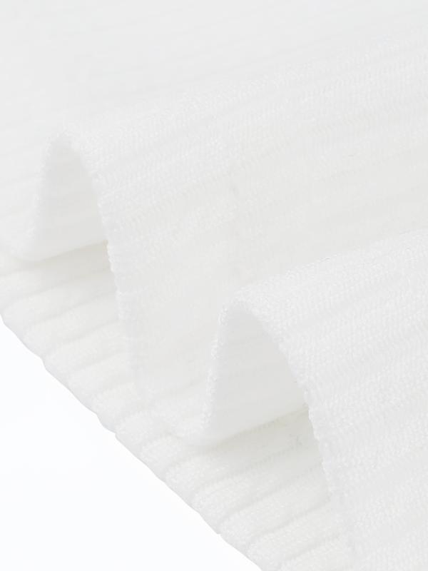 Agnes Orinda Plus Size Babydoll Tops for Women Long Sleeve Crew Neck Casual Loose Peplum Tops Blouses White