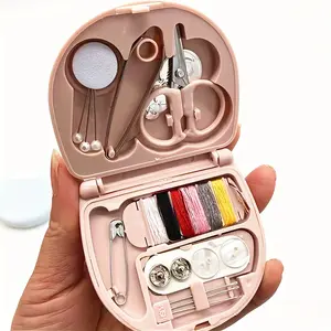 Adorable Pink Sewing Kit Complete Set with Essential Tools Compact Convenient for On-the-Go Fixes Includes Thread Scissors and Buttons