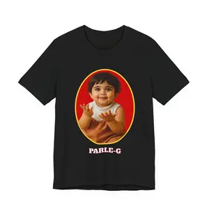 Vintage Indian brand, Parle G , Desi retro brand, Nostalgia, 90s famous Biscuit, Indian biscuit, 90s kid, Bollywood tee Casual Cotton