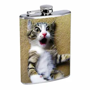 Scaredy Cat Funny G12 8oz Stainless Steel Flask Fun
