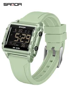 Fashion Brand Mens Lady Digital Watches Waterproof, Trend Square Design Sports Casual Watch For Men Women, Male Wristwatch, Countdown/Alarm Clock/Date/Week/Stopwatch/LED Backlight Watch Suitable for Man and Woman Holiday Birthday Gifts