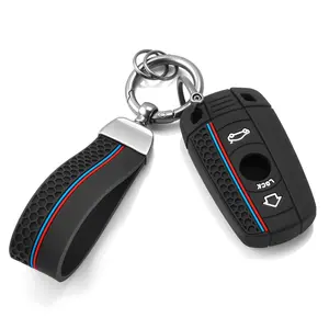 Keychain Car Remote Key Case Silicone Cover For BMW E90 E60 E70 E87 3 5 6 Series M3 M5 X1 X5 X6 Z4 E71 E72 E88 E89 E91 E92 Accessories Car Key Accessory