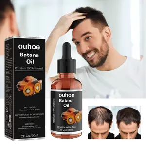 OUHOE Batana Hair Essential Oil for Smooth and Anti Hair Loss Moisturizing Skin Care，organic essential oil forhair haircare Conditioner Moisturizer Shampoo Cleanser care