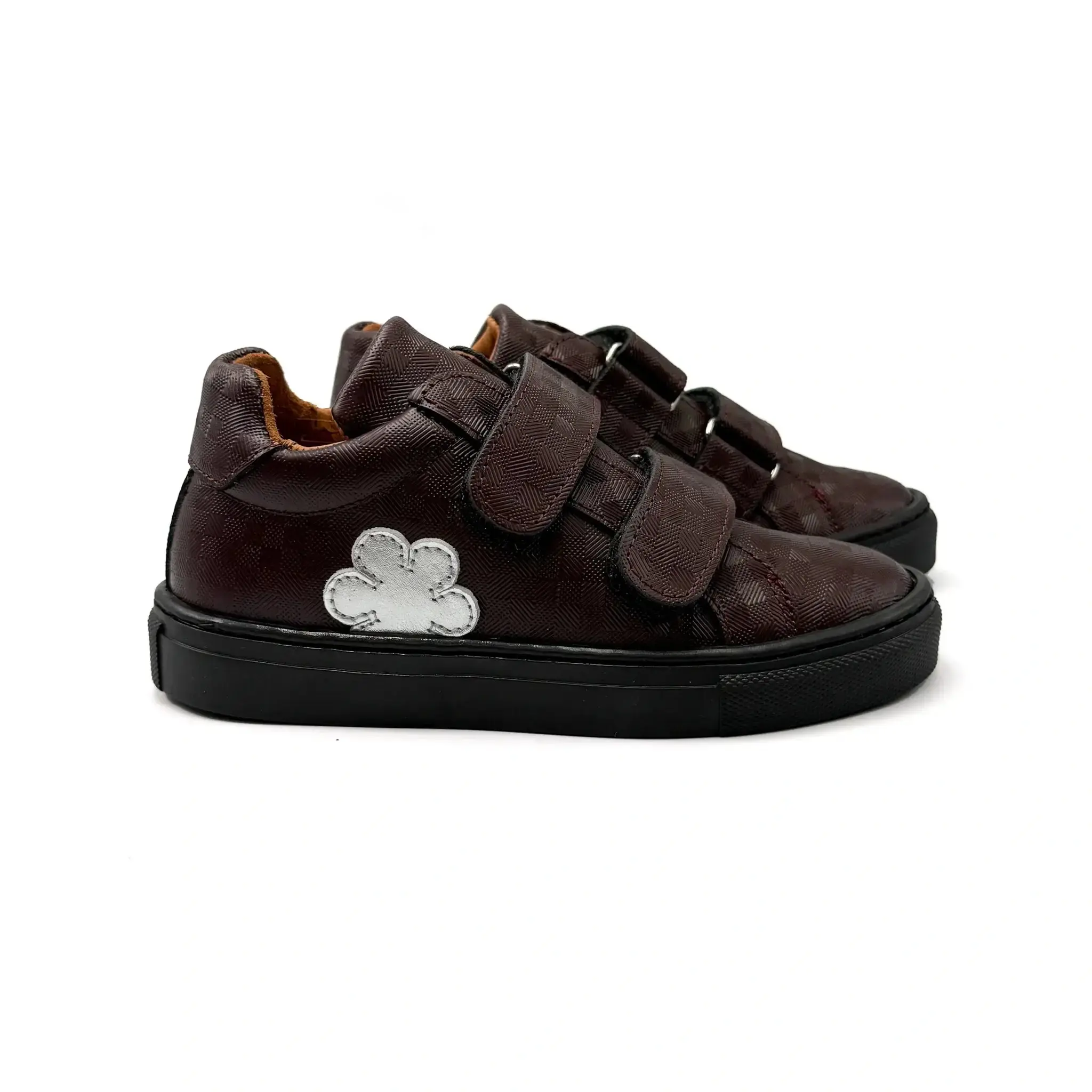 Atlanta Mocassin Burgundy Press Velcro Sneaker