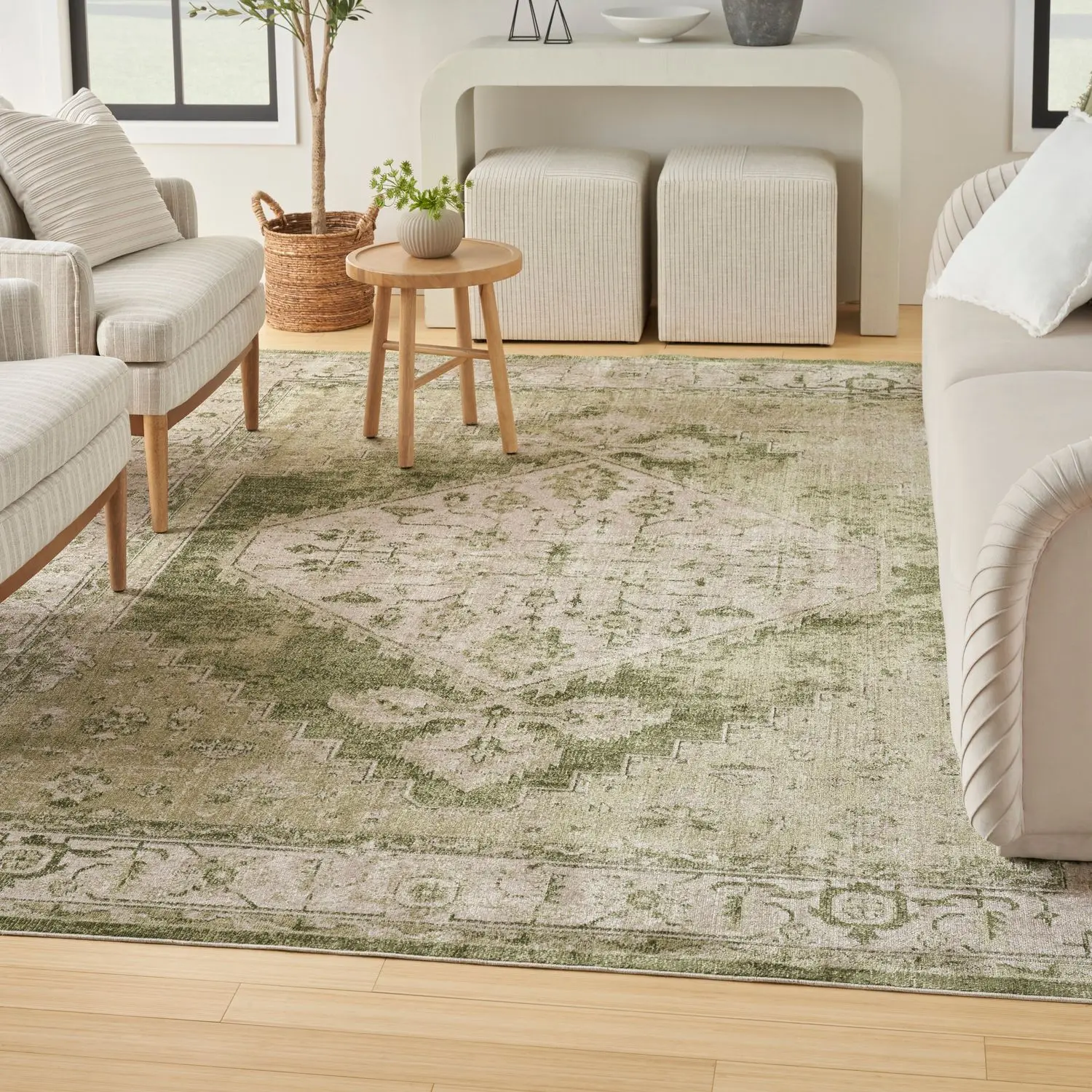 Nourison Astra Machine-Washable Persian Vintage Flatweave Area Rug, Decorative Home Decor Rug for Indoor Use