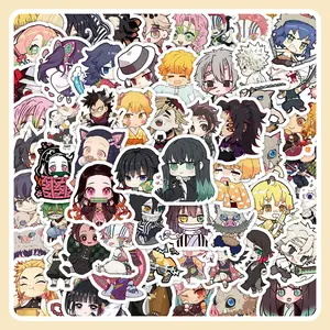 60pcs Anime Cute Cartoon Demon Slayer Stickers, DIY Scrapbooking & Stamping Accessories for Laptop, Phone, Suitcase
