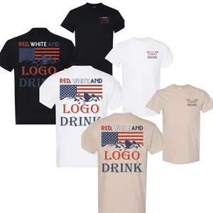 Red White and Beer Graphic Tee for Men for Women, 4th of July T-Shirt, Funny Drinking Shirt, Patriotic Beer Shirt, USA Flag Tee, Casual Streetwear Unisex, Beer Lovers Gift