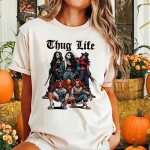 Thug Life Horror Girls Movie Sweatshirt, Michael Myers Sweatshirt, Ghost Face Shirt, Vintage Scary Movies Shirt, Horror Halloween Shirt