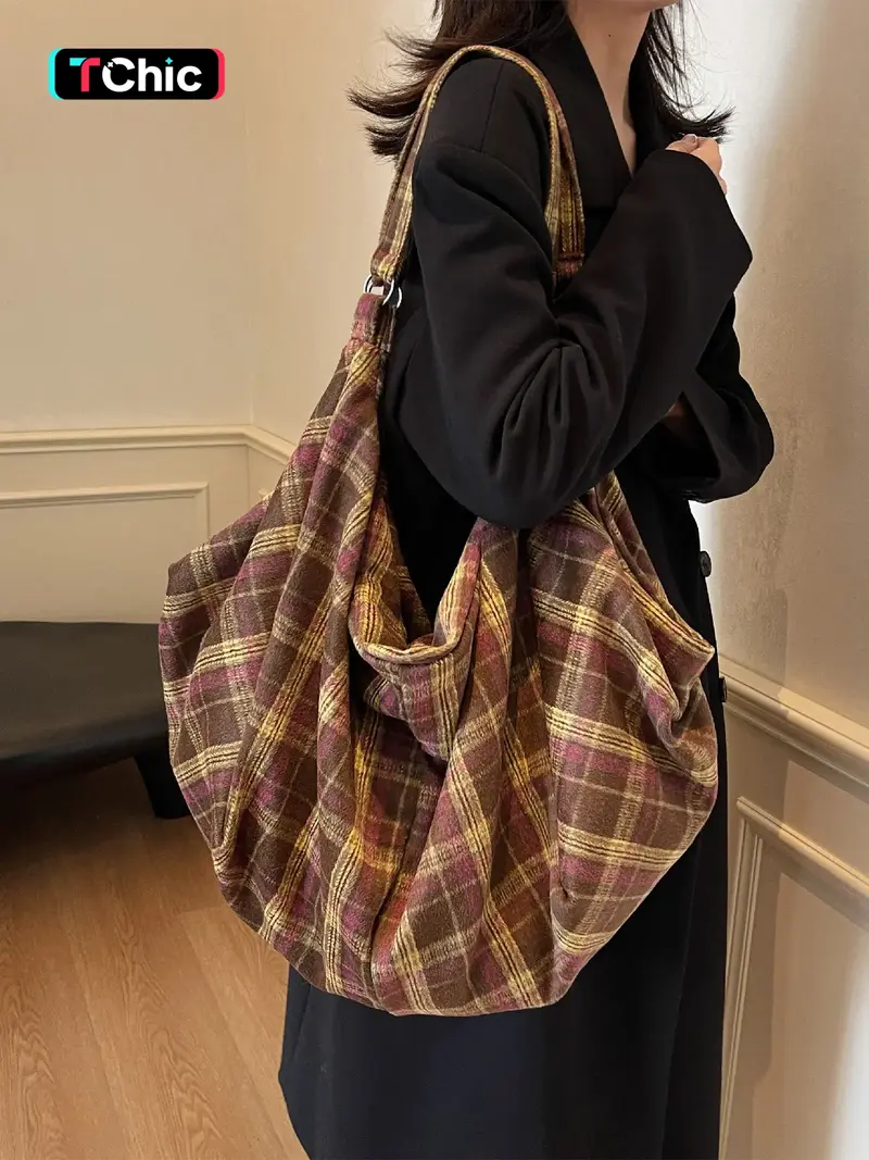Large-Capacity Carry All Fashionable Leopard-Print Corduroy Tote